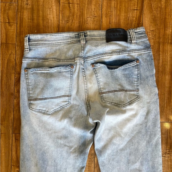 STEVES JEANS Men’s Blue Acid Wash Slim Jeans Denim Size 30x32 - Picture 10 of 13